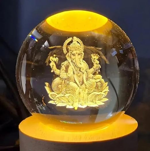 Ganesh Ji Crystal Lamp — product view 2