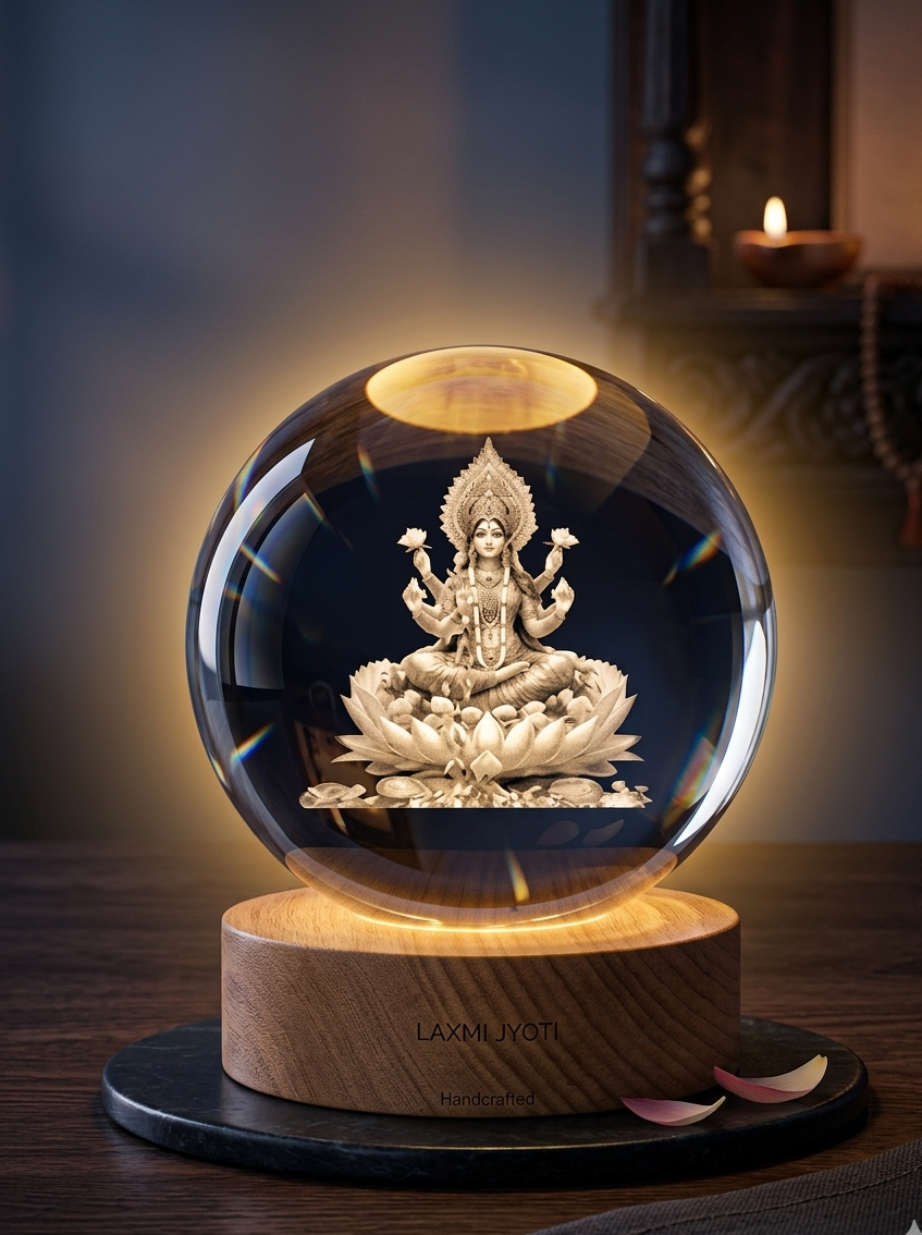 Laxmi Ji Crystal Lamp